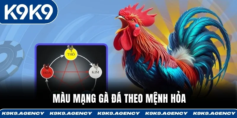 Màu mạng gà đá theo mệnh Hỏa 