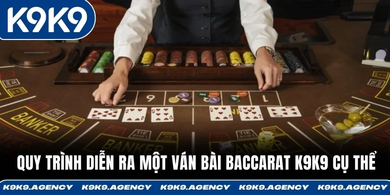 Quy trình diễn ra một ván bài Baccarat K9K9 cụ thể