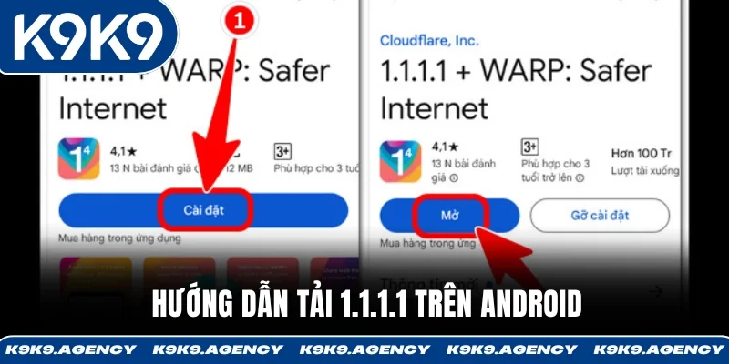 Hướng dẫn tải 1.1.1.1 trên Android